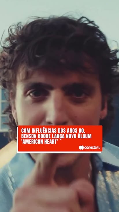 O cantor e compositor Benson Boone acaba de lançar American Heart, seu segundo álbum de estúdio. 

Com referências ao pop dos anos 80, o disco marca uma virada estética e emocional na carreira do artista, que ganhou destaque com o hit “Beautiful Things”. 

#conectafm #bensonboone #americanheart