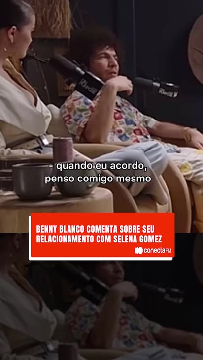 Que fofura! ❤️

Benny revela que a primeira coisa que faz ao acordar é pensar em como deixar o dia da Selena melhor.

E a carinha dela? Puro alívio de quem encontrou o verdadeiro amor!

#conectafm #bennyblanco #selenagomez
