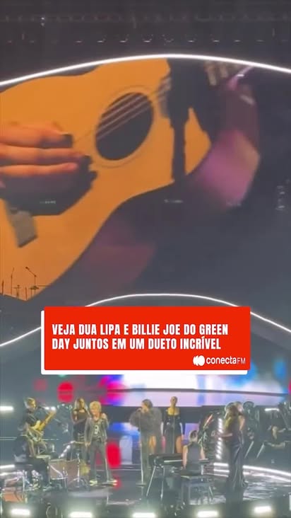 A turnê “Radical Optimism” da Dua Lipa continua entregando momentos épicos! 🤯

Em sua segunda noite em São Francisco, a diva pop surpreendeu a todos ao convidar o lendário Billie Joe Armstrong, do Green Day, para o palco!

Juntos, eles fizeram uma performance emocionante do clássico "Wake Me Up When September Ends" e a internet simplesmente parou! 🎸🎶

Dua Lipa se mostrou uma verdadeira fã, emocionada por dividir o palco com o ícone do rock.

E você, o que achou desse dueto histórico? 👇

#conectafm #dualipa #billyjoe #greenday #dueto #radicaloptimismtour