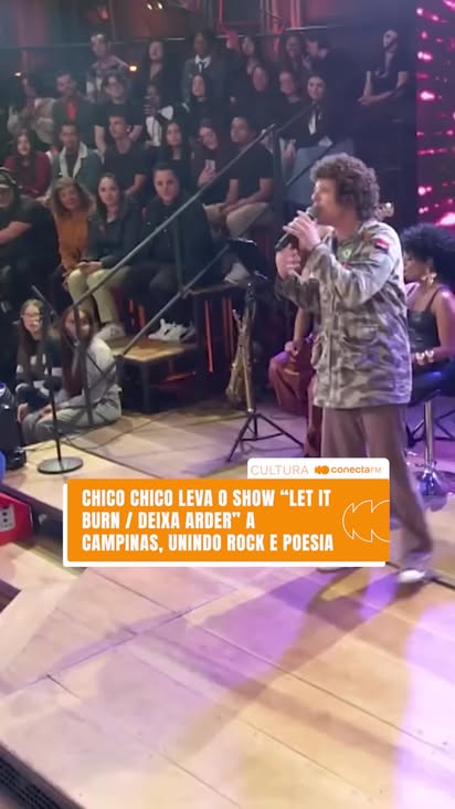 O cantor e compositor Chico Chico desembarca no Expo D. Pedro no dia 27 de novembro com a turnê nacional “Let It Burn / Deixa Arder”! 🔥

Essa não é só uma turnê, é a celebração de uma nova fase artística! 🌟
Marcada por autenticidade, experimentação e uma força poética no seu ponto mais alto, o show é a tradução visceral do novo álbum homônimo.

É o momento mais criativo e intenso da trajetória de Chico Chico, pronto para incendiar o palco e tocar a alma do público! ❤️‍🔥

📲 Ingressos em: icones.com.br

#conectafm #cultura #agenda #show #campinas #chicochico