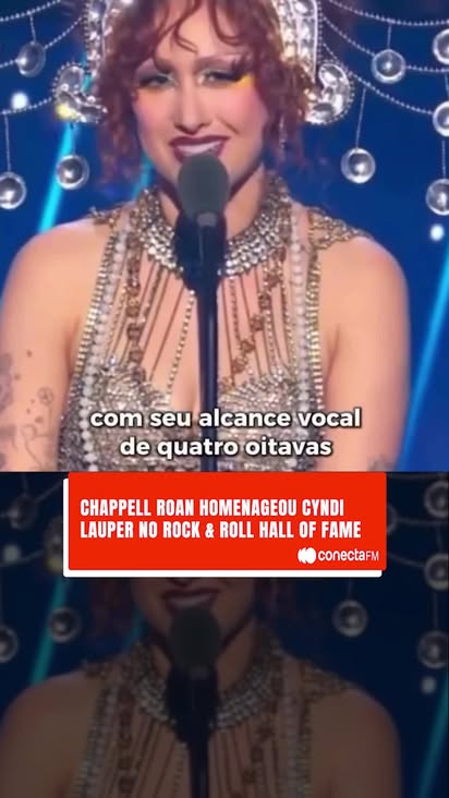 Que momento emocionante no Rock & Roll Hall of Fame! ✨

Chappell Roan prestou uma homenagem de tirar o fôlego a Cyndi Lauper ao introduzir a lenda ao Hall da Fama.

A rainha do pop foi celebrada por sua ousadia atemporal e por ser uma bússola de autenticidade para todos nós.

"Ela nos ensinou que podemos ser barulhentas, excêntricas e ter qualquer cor de cabelo."

Chappell resumiu o impacto de Cyndi: "Ela deu permissão ao mundo para ser quem é."

Há quatro décadas, a voz de "Girls Just Want to Have Fun" e "True Colors" inspira gerações a abraçar sua verdade e sua cor mais vibrante. 💖

Qual a sua música favorita da Cyndi Lauper? Conta aqui! 👇

#conectafm #chapppellroan #cyndilauper
