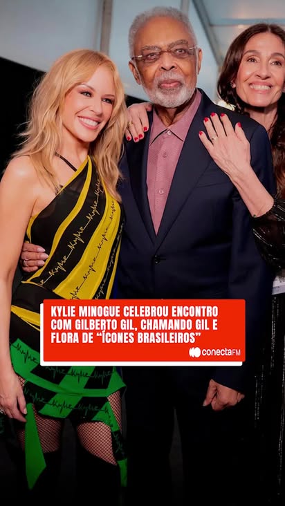 Que momento no Earthshot Prize 2025, hein? 💙

A nossa diva australiana Kylie Minogue se juntou ao time de atrações do evento do Príncipe William, aqui no Rio, e o after foi puro ouro! 🇧🇷🇦🇺

A cantora fez questão de registrar o encontro icônico com Gilberto Gil e Flora Gil e rasgou elogios na legenda: "Ícones brasileiros".

É a prova de que a música e o talento não têm fronteiras! Que foto, que encontro, que vibe!

📹: Reprodução

#conectafm #mpb #pop #gilbertogil #kylieminogue