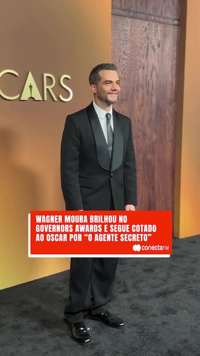 Olha só quem desfilou o talento e o charme brasileiro em Los Angeles no último domingo (16): Wagner Moura! 🤩

O ator marcou presença no Governors Awards, um evento de gala organizado pela Academia do Oscar para celebrar grandes nomes do cinema.

E o motivo é claro: o nosso astro está sendo cotado como um dos favoritos para levar a estatueta dourada por sua atuação em “O Agente Secreto”! 🏆

Estão deixando a gente sonhar muito alto! É o Wagner Moura representando o Brasil no caminho para o Oscar! 🎬

📹: @theacademy

#conectafm #cinema #oscar #wagnermoura
