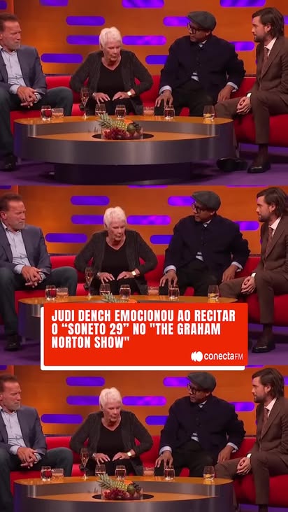 88 anos, zero papel, 100% lenda. 🤯

A Dame Judi Dench provou, mais uma vez, o porquê de ser uma das maiores atrizes de todos os tempos..

No estúdio do The Graham Norton Show, ela deixou a plateia em silêncio absoluto ao recitar de memória o "Soneto 29" de William Shakespeare.

Sem apoio, sem falhas. Um momento de pura magia e domínio da arte. 🤌

📹: reprodução

#conectafm #damejudidench