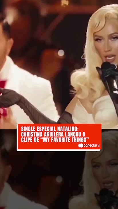 Natal em Paris com Christina Aguilera! 🎄✨

A diva Christina Aguilera deu o pontapé inicial na temporada de festas e lançou o clipe de "My Favorite Things"! 🎁

Este é o primeiro single de seu vindouro especial natalino, gravado AO VIVO na icônica Torre Eiffel! 🗼

No vídeo, a cantora está deslumbrante, entregando todo o glamour em um cenário temático, acompanhada por uma orquestra e bailarinos.

📹: Reprodução

#conectafm #christinaaguilera #lançamento #natal