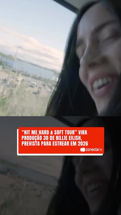 BILLIE EILISH VAI INVADIR AS TELONAS EM 3D! 🤯

Preparem-se para a experiência definitiva: a turnê "Hit Me Hard & Soft" está migrando diretamente para os cinemas! 🎤

Depois de um anúncio surpresa em julho, Billie Eilish confirmou o lançamento de “HIT ME HARD AND SOFT: THE TOUR (LIVE IN 3D)”.

E tem mais: o projeto tem o dedo de James Cameron (sim, o diretor de Titanic e Avatar)! 💙 

O show, filmado na arena Co-Op Live em Manchester, promete levar a energia da turnê a um nível totalmente imersivo.

🗓️ Marque na agenda: 20 de março de 2026! É a sua chance de viver a turnê como se estivesse na primeira fila... e em 3D! 😎

📹: Reprodução

#conectafm #billieeilish #hitmehardandsoft:thetour