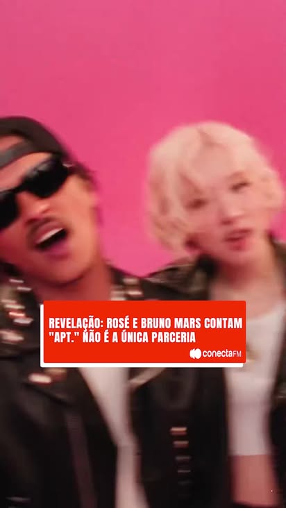 A parceria Rosé e Bruno Mars não para em "APT."!

Em entrevista à Billboard, a dupla confirmou que tem OUTRA MÚSICA guardada! 🤯

Eles estão só decidindo quando e como lançar.

Já imaginou o próximo hit? 🎶

📹: Reprodução

#conectafm #rosé #brunomars #apt