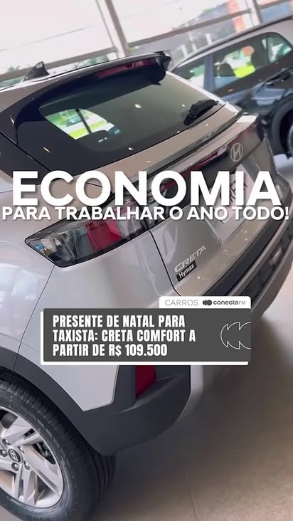 O NATAL CHEGOU MAIS CEDO PARA QUEM RODA NA CIDADE! 🎅🚕

Taxista, essa é a sua chance de virar o ano de carro novo e com mais de R$ 45 MIL de economia no bolso! 💰

O Hyundai Creta Comfort está com uma condição que parece presente, mas é real: 📉 De R$ 154.990 por apenas R$ 109.500.

Mais espaço para os passageiros, tecnologia de ponta para você e a economia que o seu negócio precisa para render mais em 2026.

📍 Hymax, Av. Brasil, 4615 - Mogi Guaçu

@hyundaihymax_oficial

#conectafm #carros #hyundaihymax