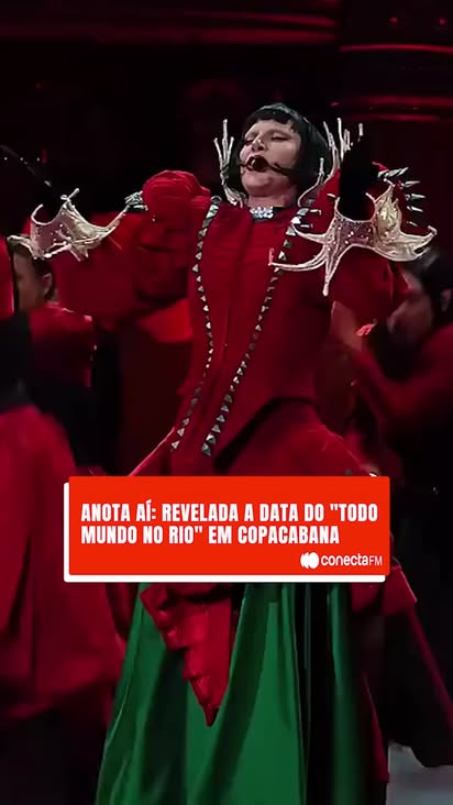O FERIADÃO DE MAIO JÁ TEM DESTINO CERTO! 🚨🌊

A prefeitura do Rio confirmou a data do megashow de 2026 em Copacabana! 🤩

No dia 2 de maio, o projeto "Todo Mundo No Rio" promete mais um momento histórico para a música mundial.

Depois do fenômeno Lady Gaga no ano passado (sim, fomos 2,1 milhões de vozes batendo recorde!), a expectativa para o anúncio do line-up é gigante. 🌎

🗓️ Quando? Sábado, 02/05/2026

Já avisa no grupo dos amigos que o ponto de encontro é nas areias do Rio! ✈️🍹

📹: Reprodução

#conectafm #copacabana #todomundonorio
