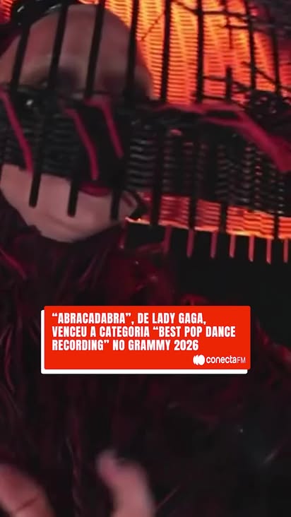 15 vezes LADY GAGA! 🏆✨

A categoria "Best Pop Dance Recording" tem dona e o nome dela é "Abracadabra". Mais um capítulo dourado na história de uma lenda viva.

Respeita a trajetória da nossa 15x Grammy Winner! 👑🔥

📹: Reprodução

#conectafm #grammy #ladygaga