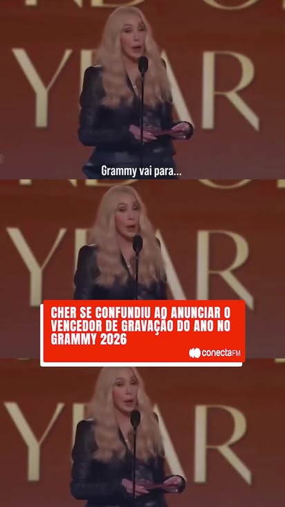 A Cher entregando TUDO no entretenimento durante o Grammy. 

Ao anunciar os vencedores de "Gravação do Ano", a diva acabou lendo o nome de Luther Vandross (que é sampleado na música) em vez de anunciar Kendrick Lamar e SZA. 🎤✨😂

Você percebeu o erro na hora ou ficou confuso também? Conta aqui! 👇

📹: Reprodução

#conectafm #grammy #cher